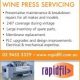 Wine Press Servicing