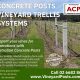 Concrete Trellis Posts for Trellis support. Organic Safe. Lifetime Guaranteed Rot Fire & Ant Proof!